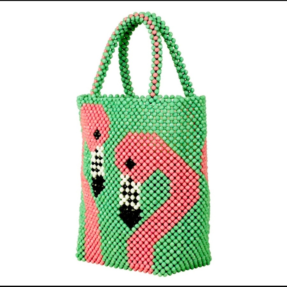 Havana flamingo beaded bag